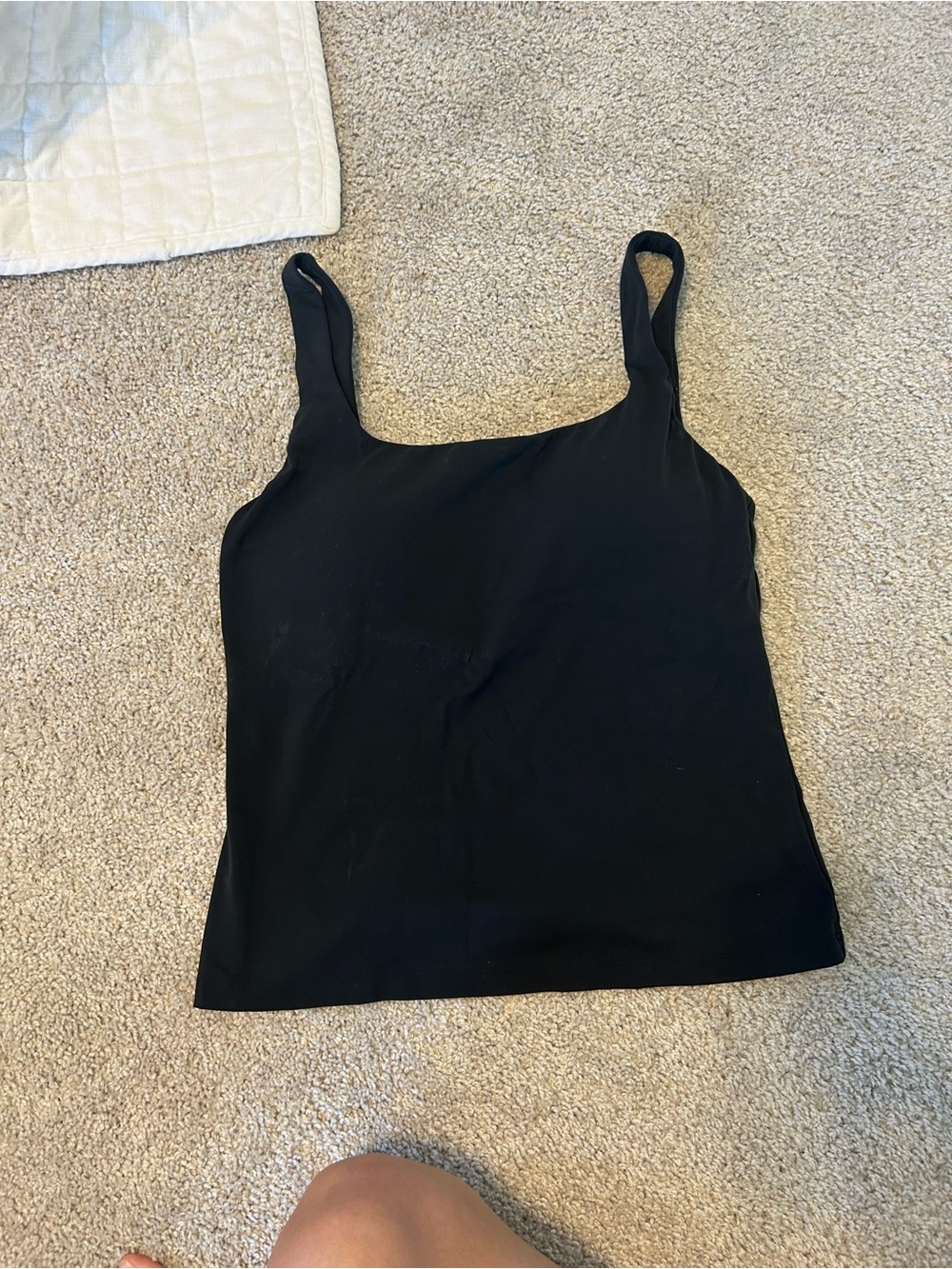 CRZ Yoga Black Women's Square-Neck Tank Top